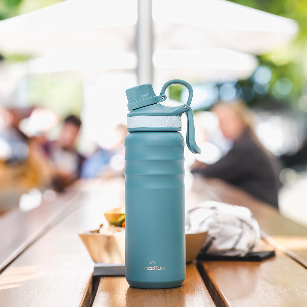 GRANDTIES グランタイズ プレミアムマグボトル ワイドマウスボトル 【709ml】- アトランティスブルー