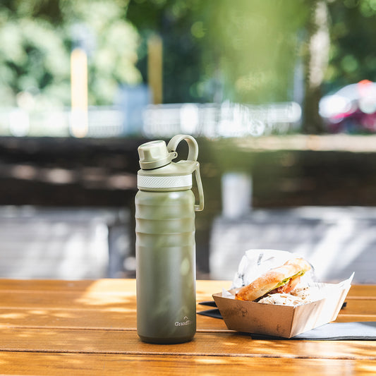 GRANDTIES グランタイズ プレミアムマグボトル ワイドマウスボトル 【709ml】- オリーブグリーン