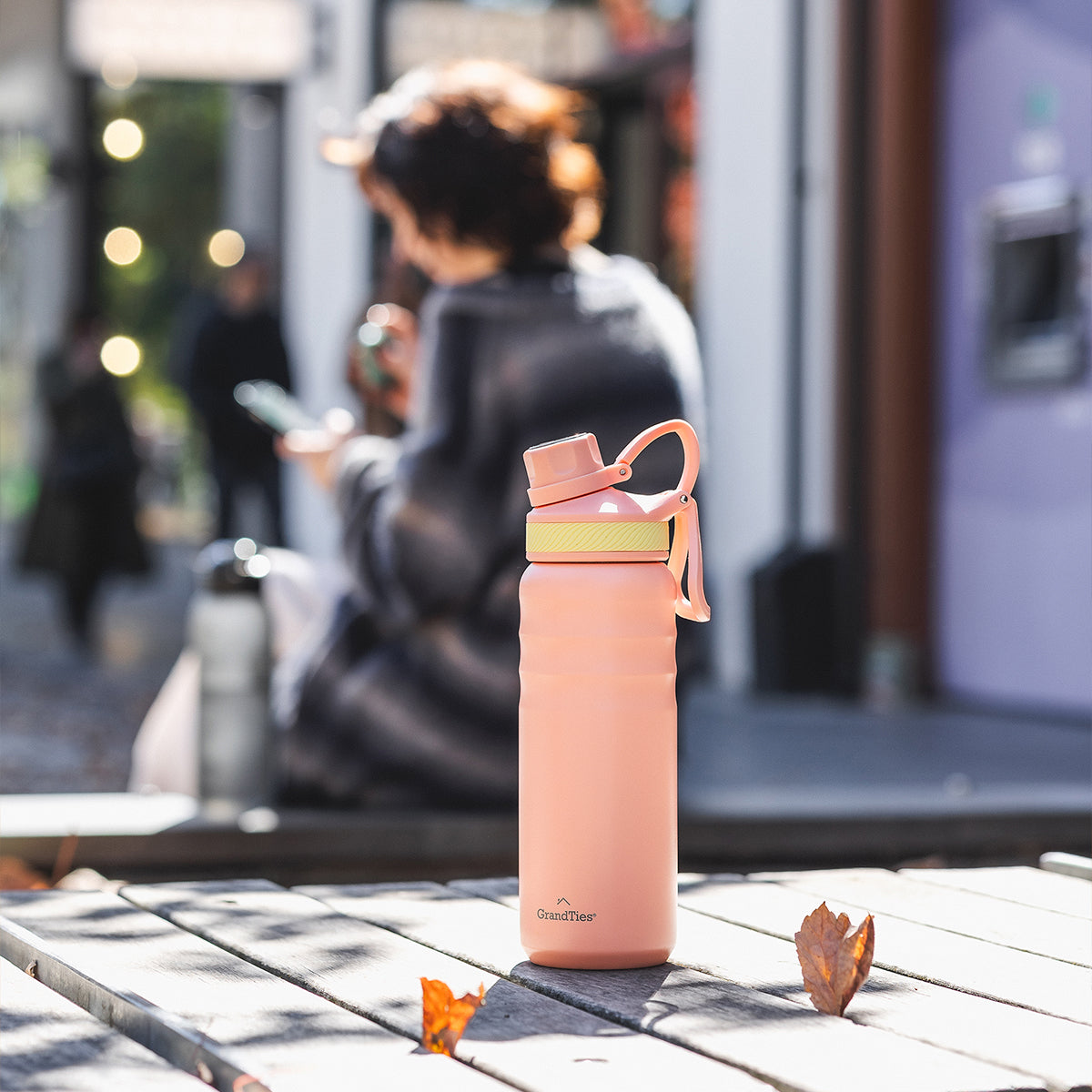 GRANDTIES グランタイズ プレミアムマグボトル ワイドマウスボトル 【709ml】- ローズソルト