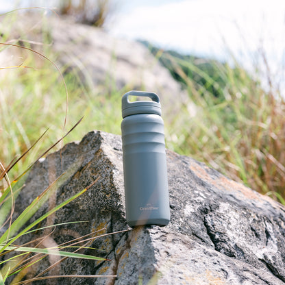 GRANDTIES グランタイズ プレミアムマグボトル ワイドマウスボトル 【709ml】- ストーングレイ