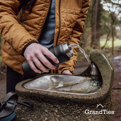 GRANDTIES グランタイズ プレミアムマグボトル ワイドマウスボトル 【709ml】- アイボリーホワイト