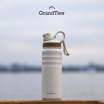 GRANDTIES グランタイズ プレミアムマグボトル ワイドマウスボトル 【709ml】- アイボリーホワイト