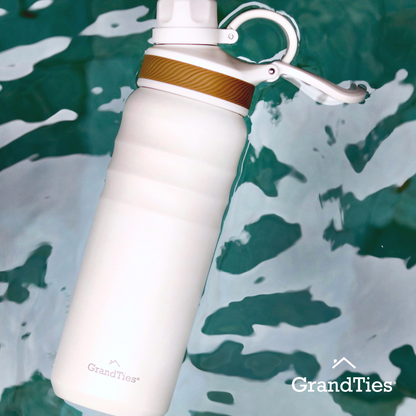 GRANDTIES グランタイズ プレミアムマグボトル ワイドマウスボトル 【709ml】- アイボリーホワイト