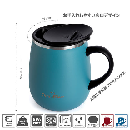 GRANDTIES グランタイズ プレミアムマグカップ 【460ml】- アトランティスブルー